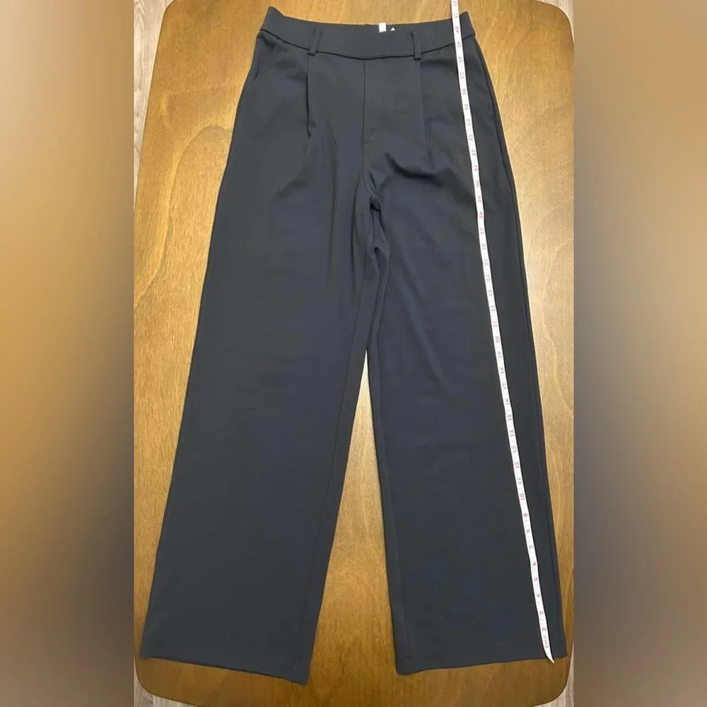 Halara Wide Leg Pull On Dress Pant Size S Tall Black (0445) - Picture 4 of 10